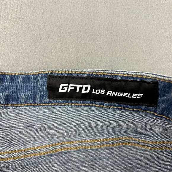 GFTD Los‎ Angeles Jeans Mens 30 Distressed Stretch Pockets Skinny Punk NWT - Picture 2 of 9